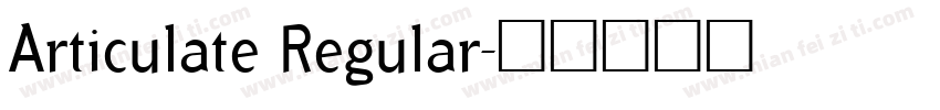 Articulate Regular字体转换